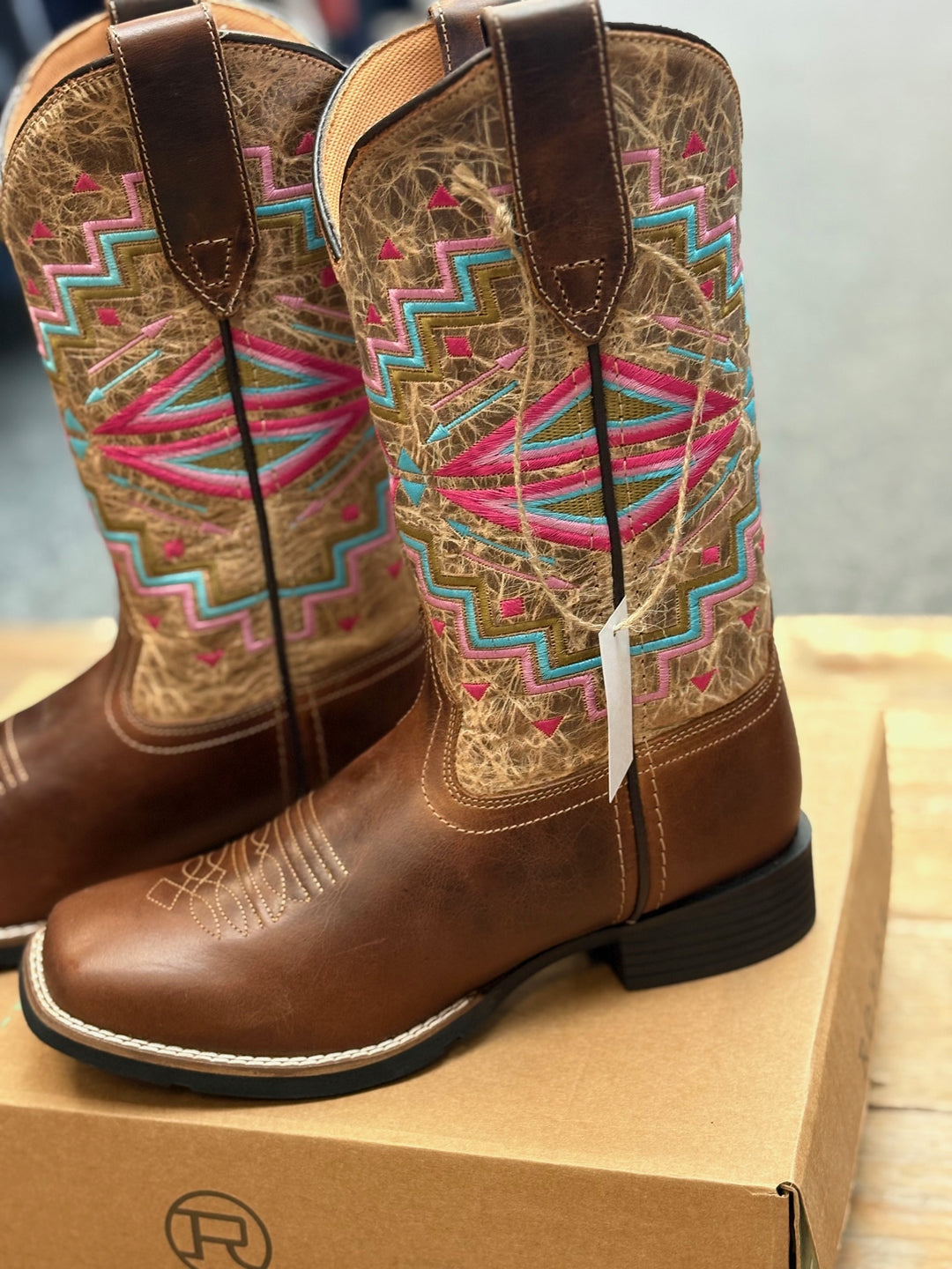 Womens Roper Monterey Aztec Boot - Brown (7510421635149)