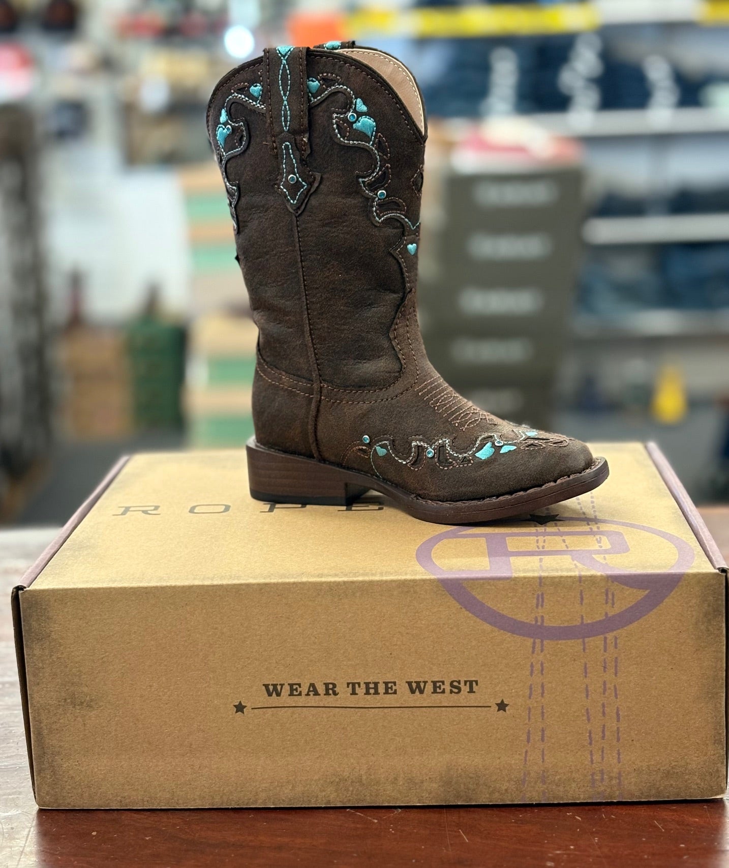 Little Kids Roper Hearts Boot - Brown (7505889263693)
