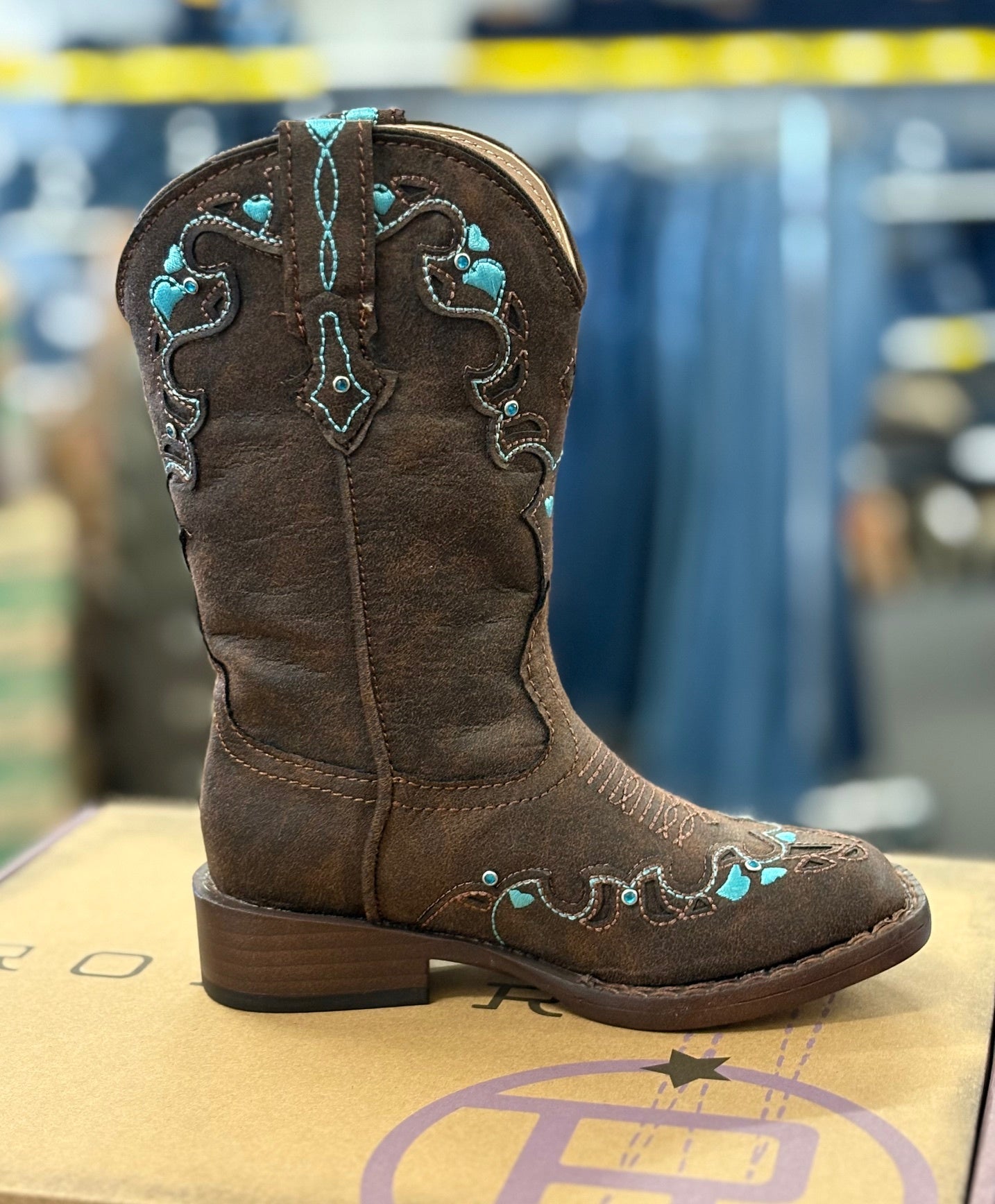 Little Kids Roper Hearts Boot - Brown (7505889263693)