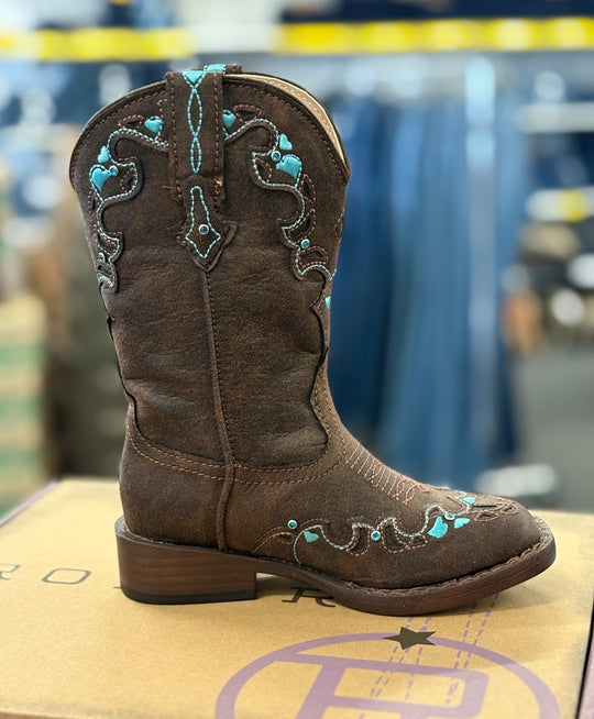 Little Kids Roper Hearts Boot - Brown (7505889263693)