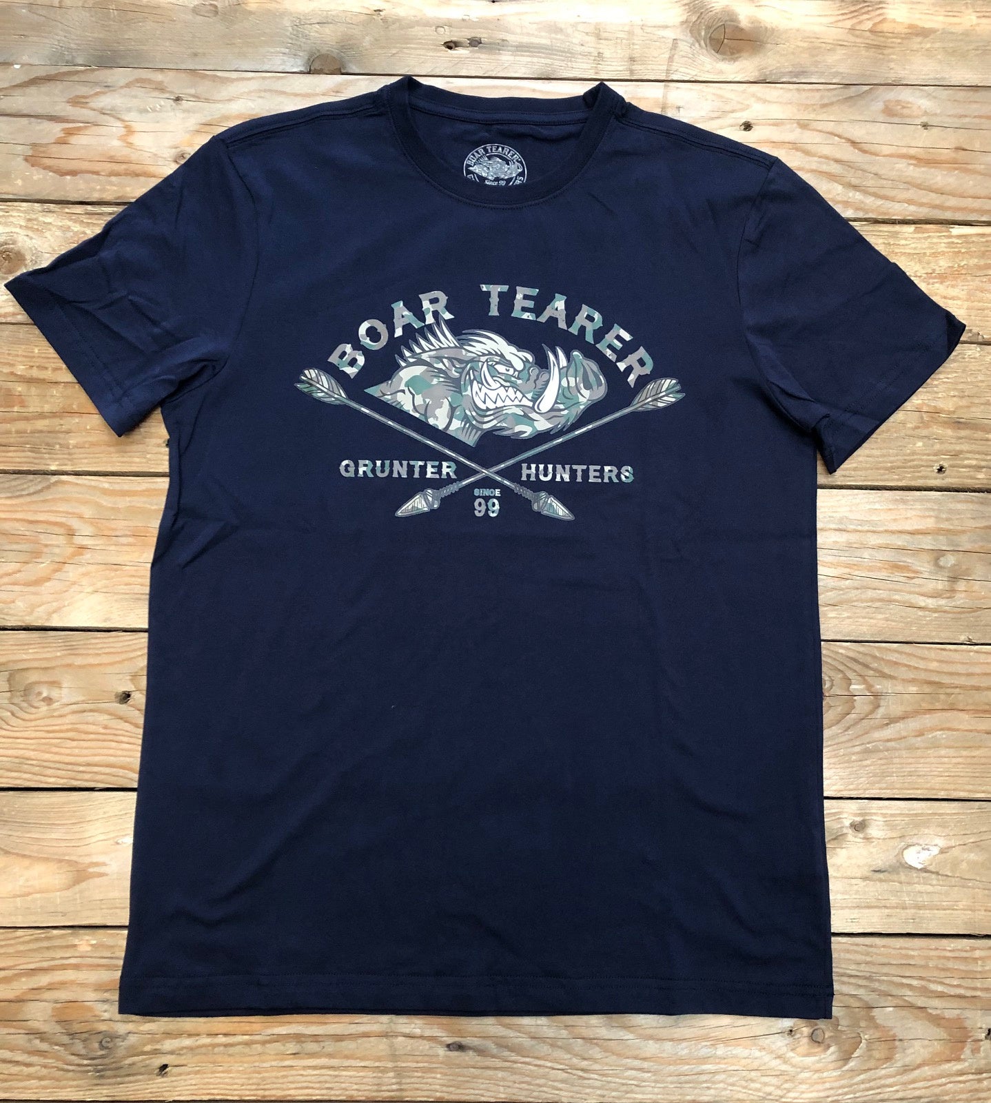 Mens Boar Tearer Ed Tee Tshirt - Navy (7350926835789)