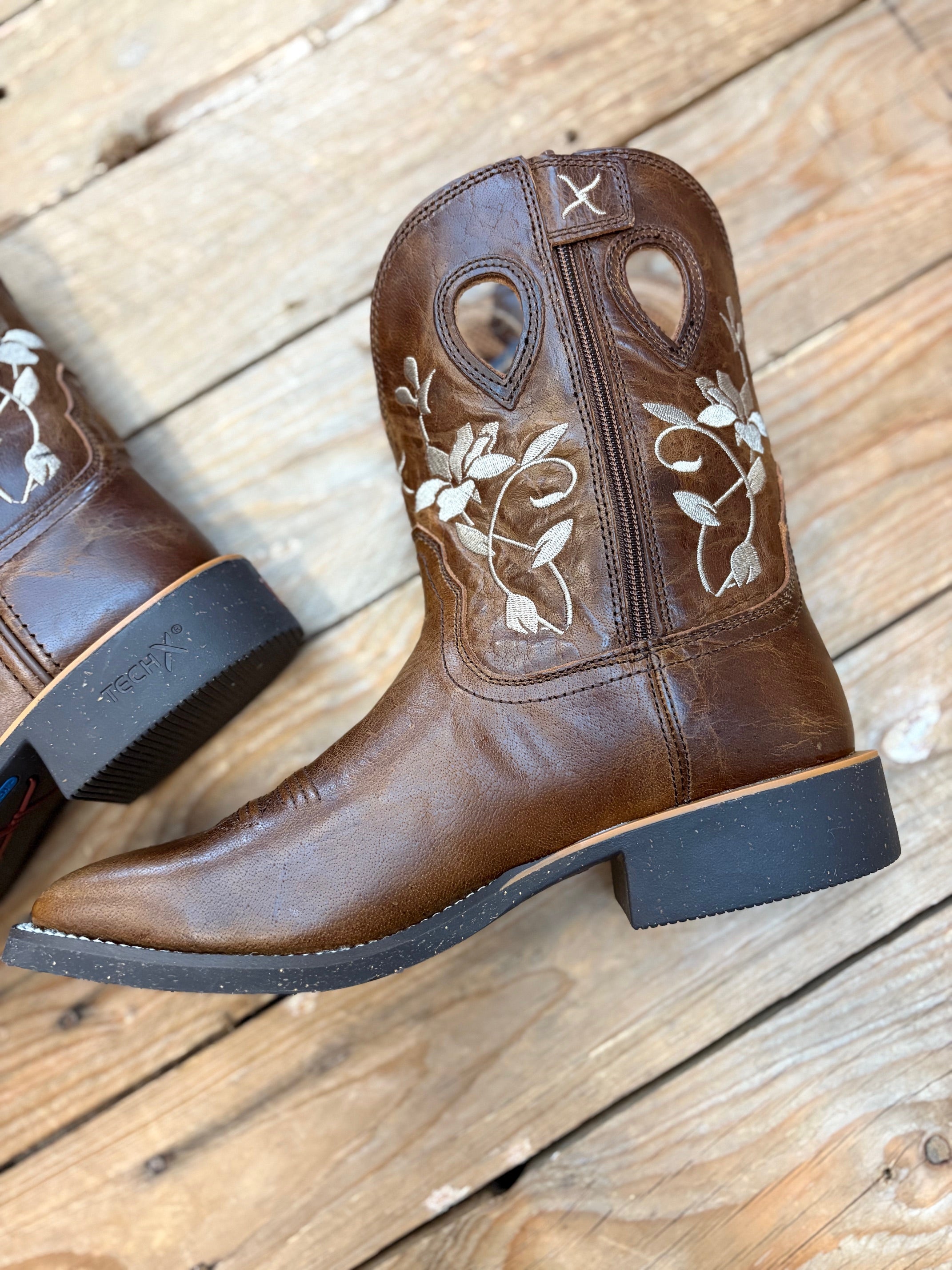 Womens Twisted X 9" Tech X2 Zip Boot - Oiled Bomber