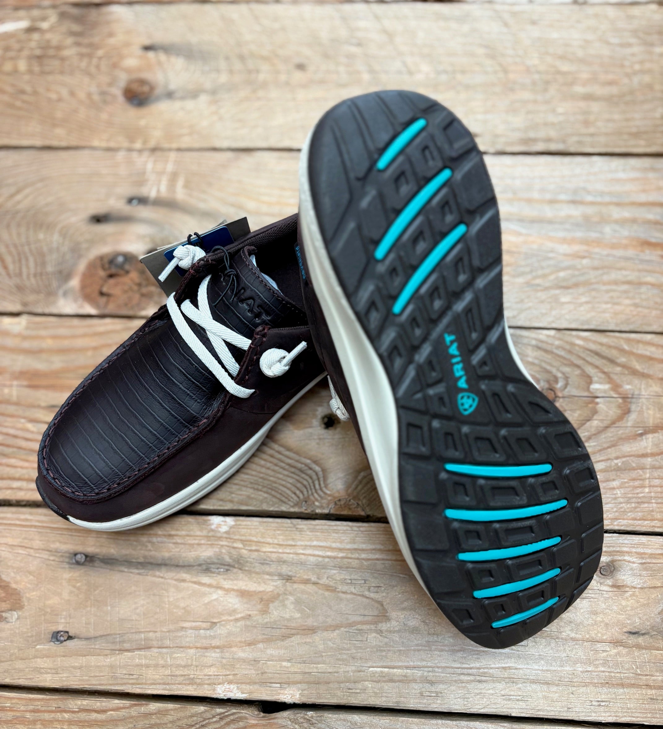 Womens Ariat Buckeye H20 - Chocolate / Caiman Emboss