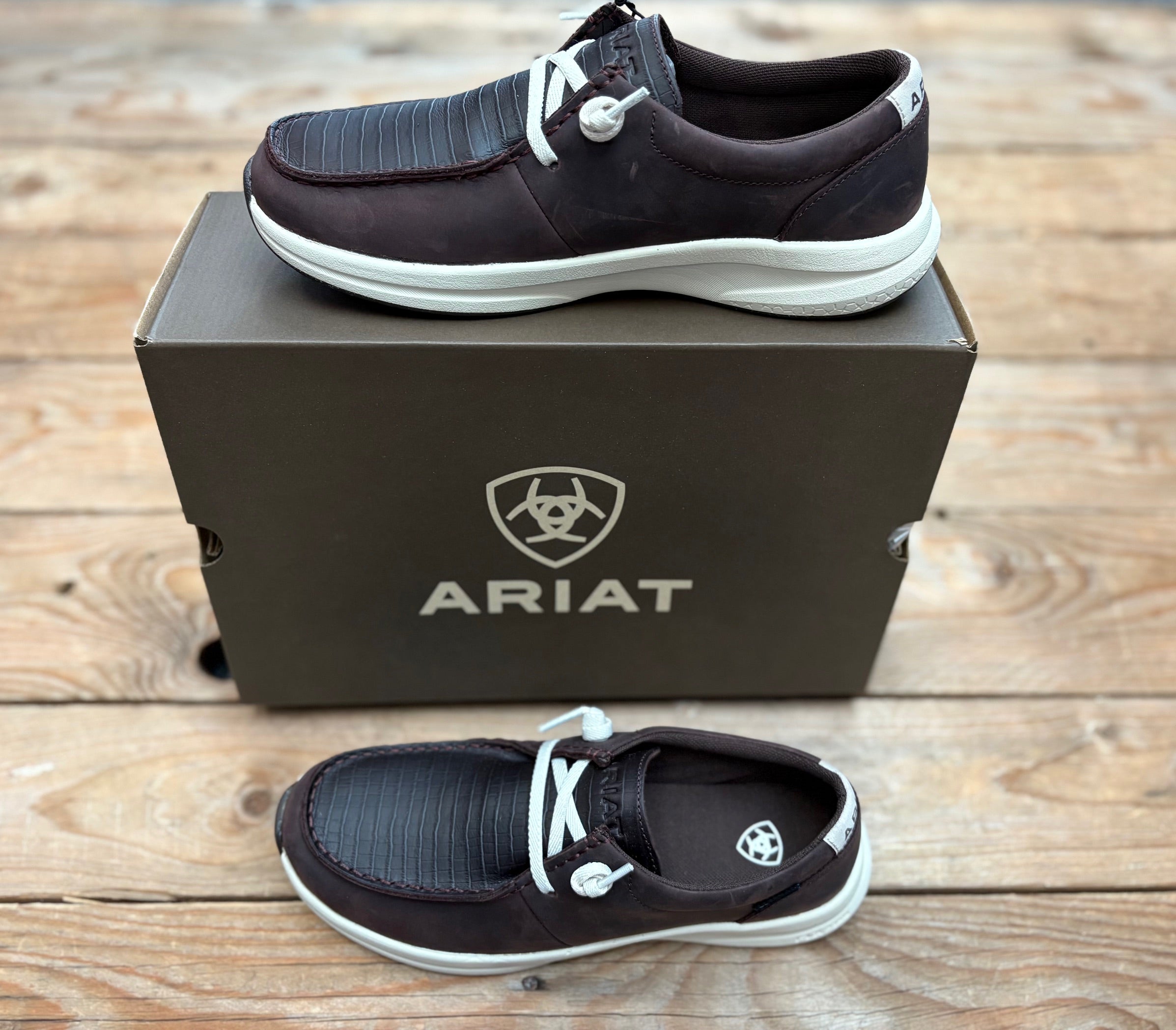 Womens Ariat Buckeye H20 - Chocolate / Caiman Emboss