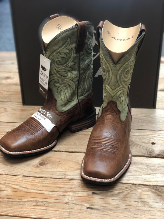 Mens Ariat Slingshot Boot - Dark Tan / Easy Green (7430403489869)