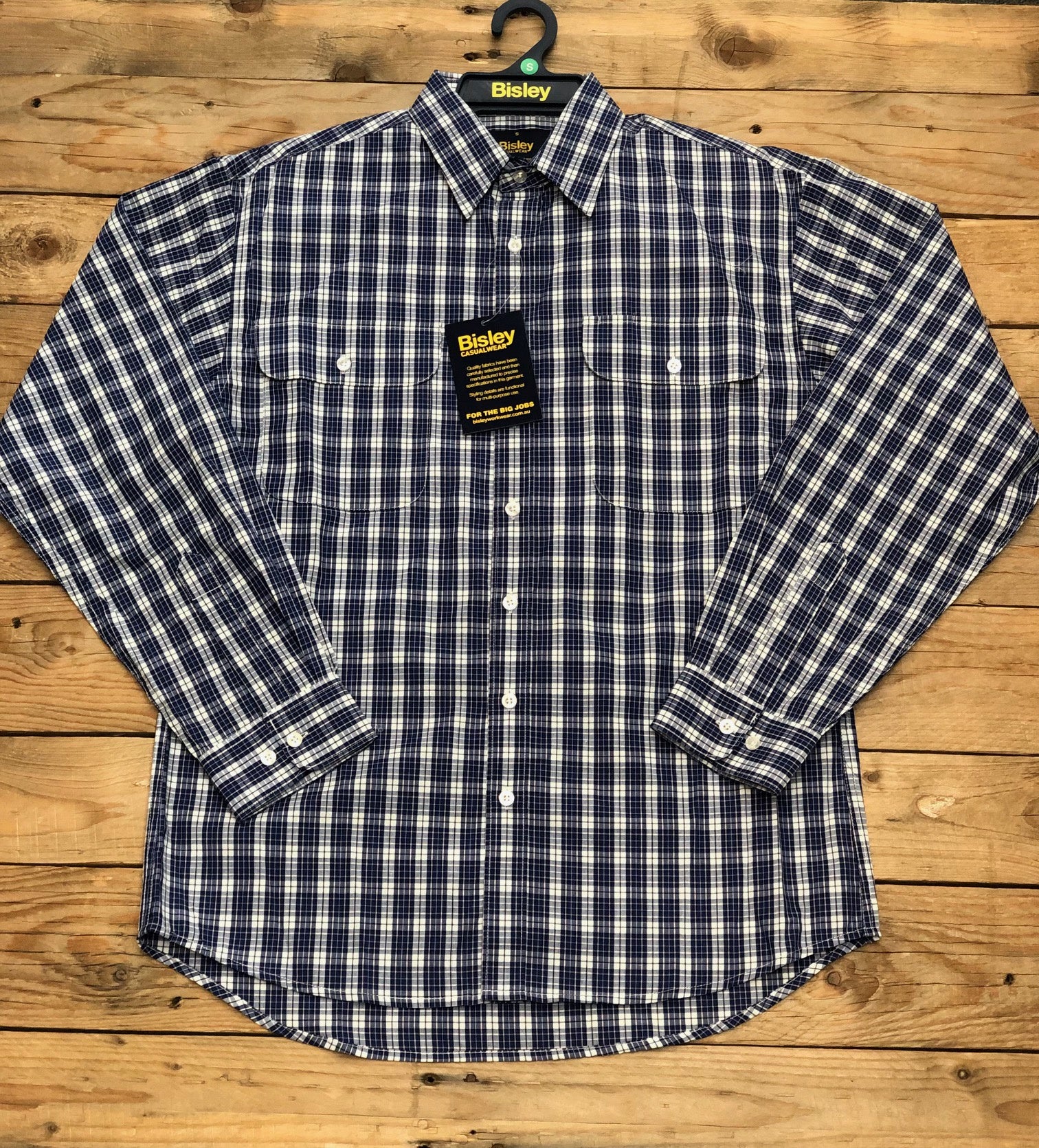 Mens Bisley Small Check LS Shirt - CK Pink (7510281715789)