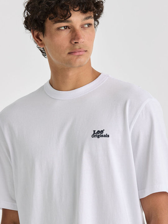 Mens Lee Rider Originals Relaxed Tee Tshirt -Washed Navy (7444445560909)