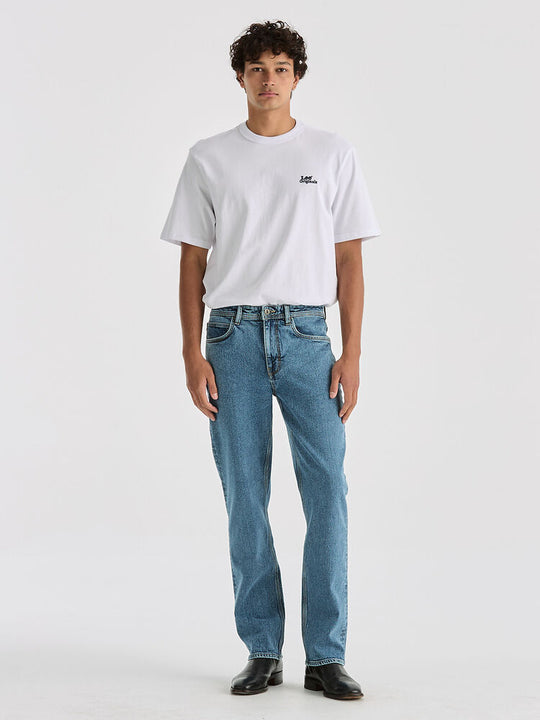 Mens Lee Rider L101 Straight Blue Stone Jean (7444445724749)