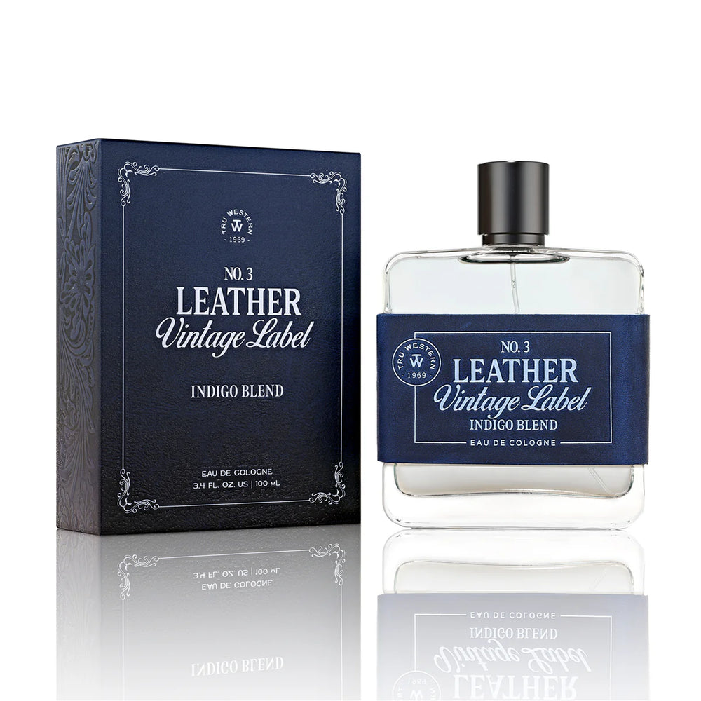 Mens Tru Western Leather #3 Indigo Blend Eau De Cologne