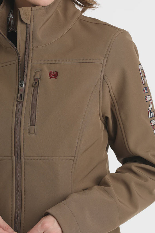Ladies Cinch Concealed Carry Bonded Softshell Jacket - Brown (7453073375309)