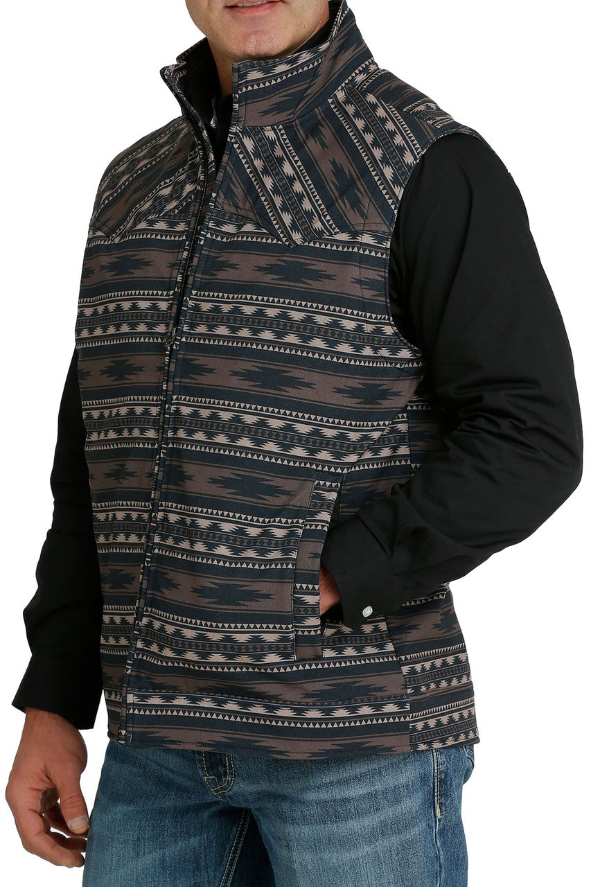 Mens Cinch Concealed Carry Bonded Vest - Brown Aztec (6933313519693)