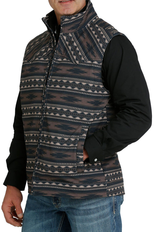 Mens Cinch Concealed Carry Bonded Vest - Brown Aztec (6933313519693)