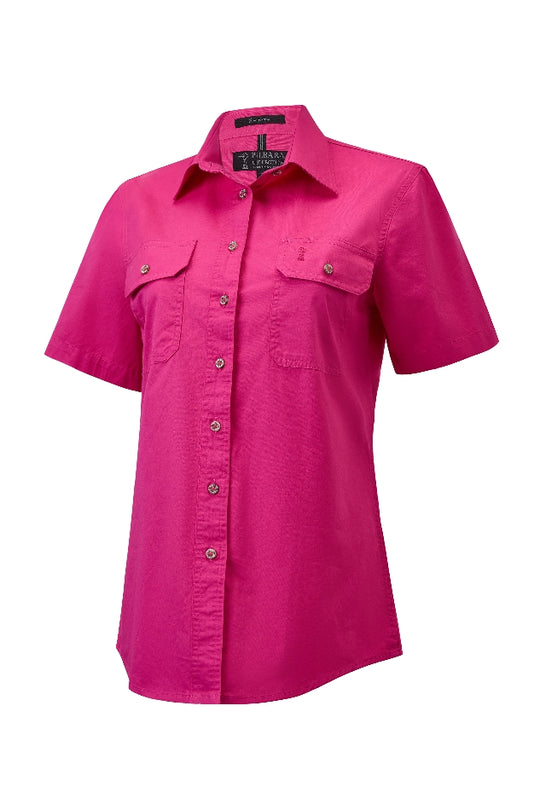 Womens Pilbara S/S Full Button Workshirt (7351584358477)