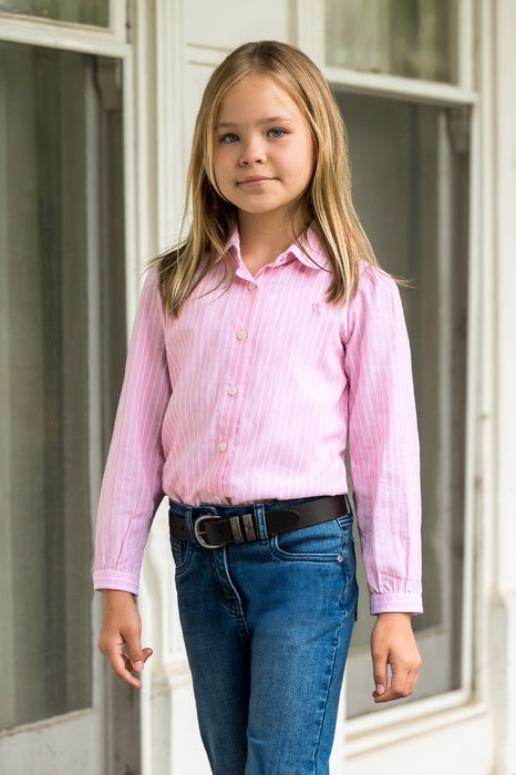 Girls Kids Thomas Cook Myolie Long Sleeve Shirt - Rose Pink / White