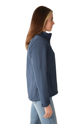 Womens Pure Western Sienna Softshell Jacket - Navy Marle (6854763020365)