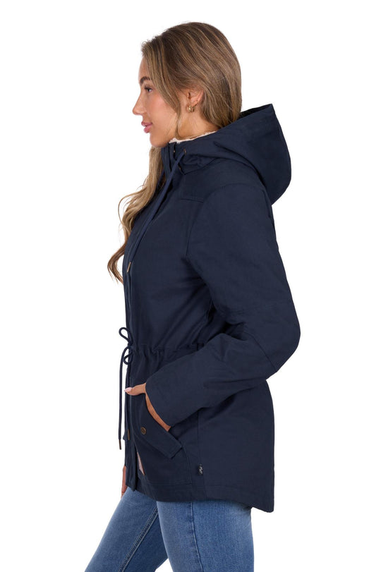 Womens Pure Western Lilith Canvas Jacket - Navy