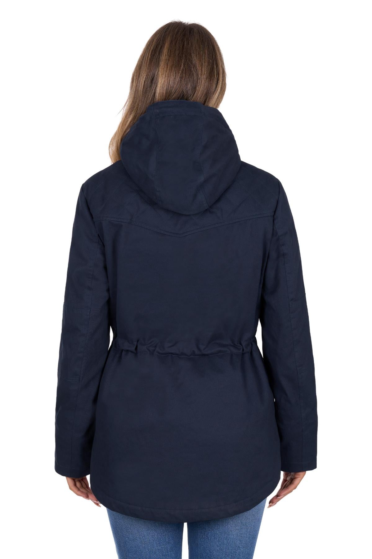 Womens Pure Western Lilith Canvas Jacket - Navy