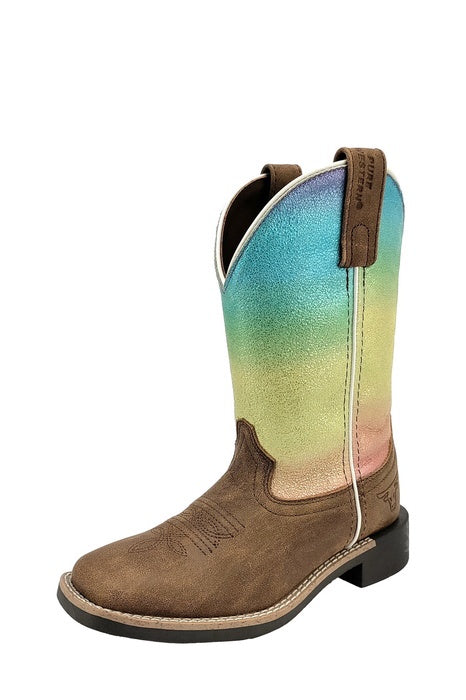 Childrens Pure Western Maggie Boot - Bomber / Rainbow