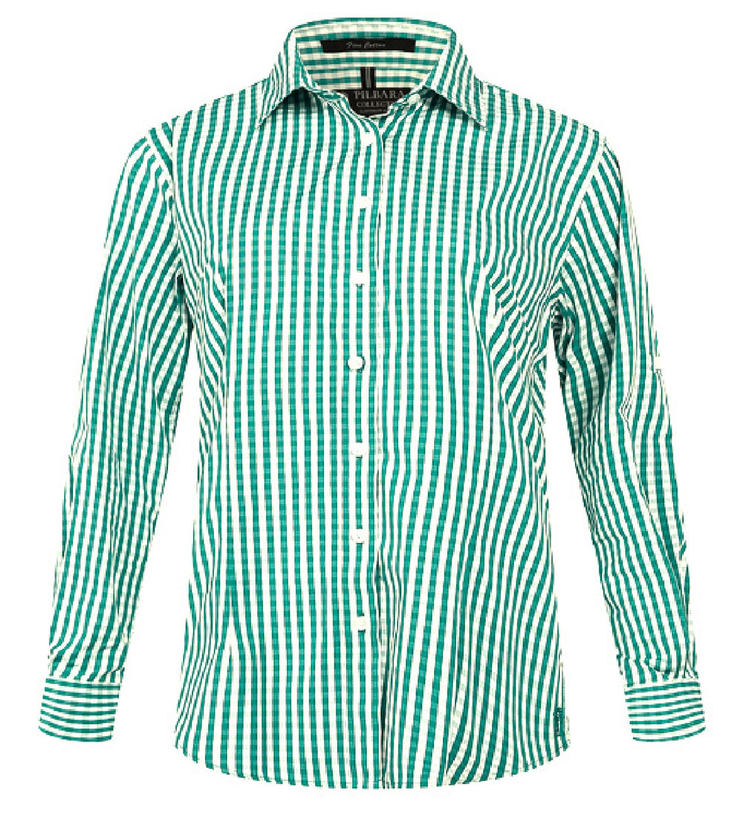 Ladies Pilbara Check L/S Shirt - Pink / Navy / Emerald / Blue