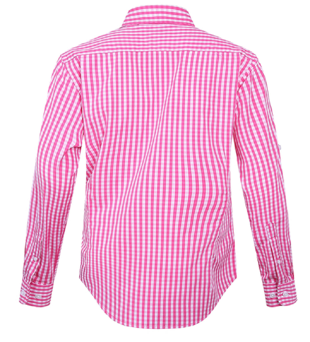 Ladies Pilbara Check L/S Shirt - Pink / Navy / Emerald / Blue