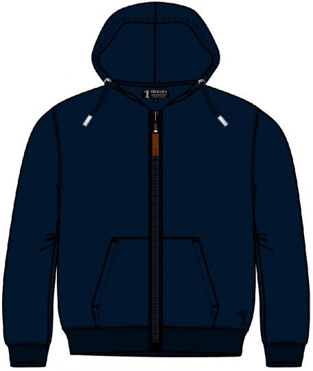 Mens Pilbara Classic Zip Through Fleece Hoodie - French Navy