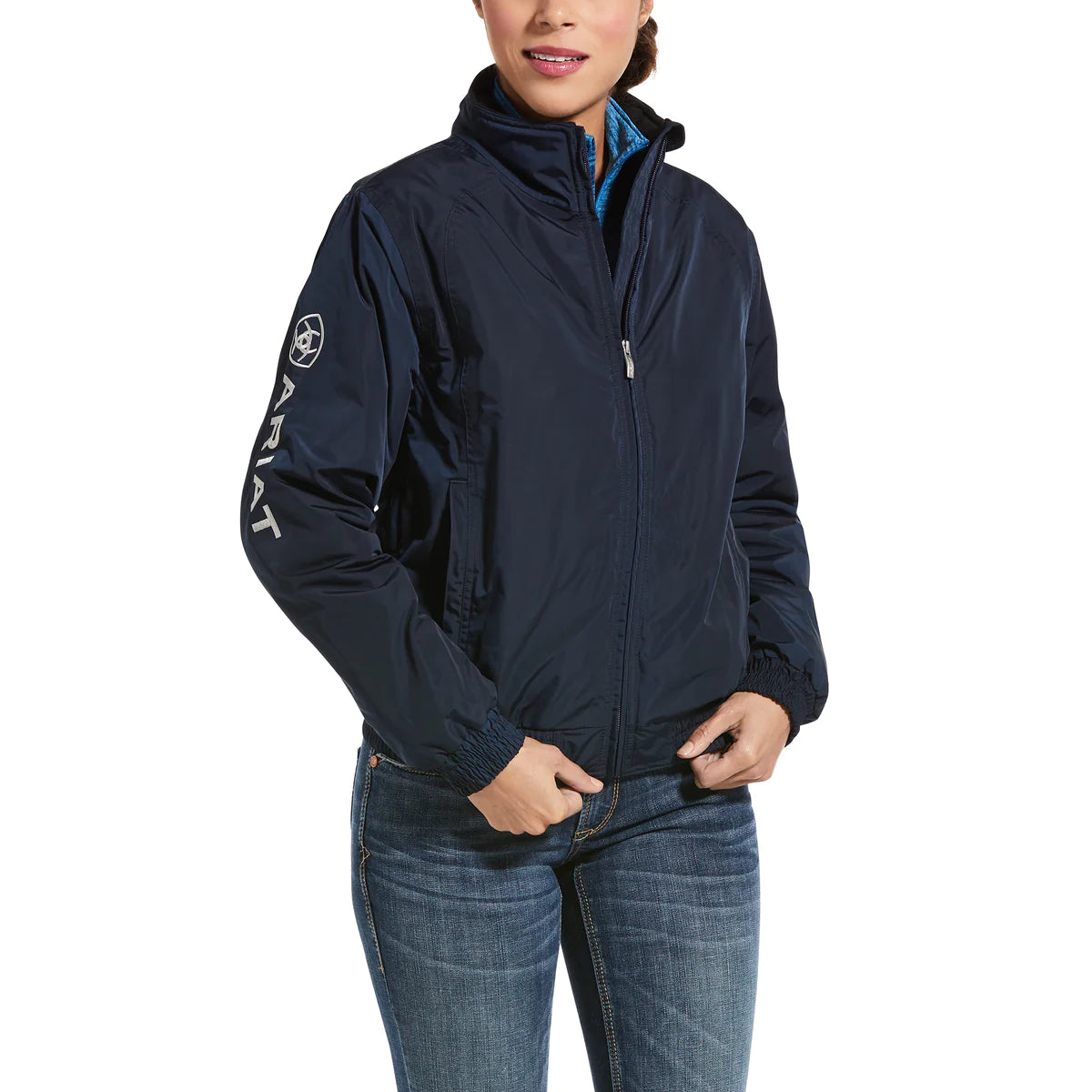 Womens Ariat Team Stable Jacket Navy (6866730090573)