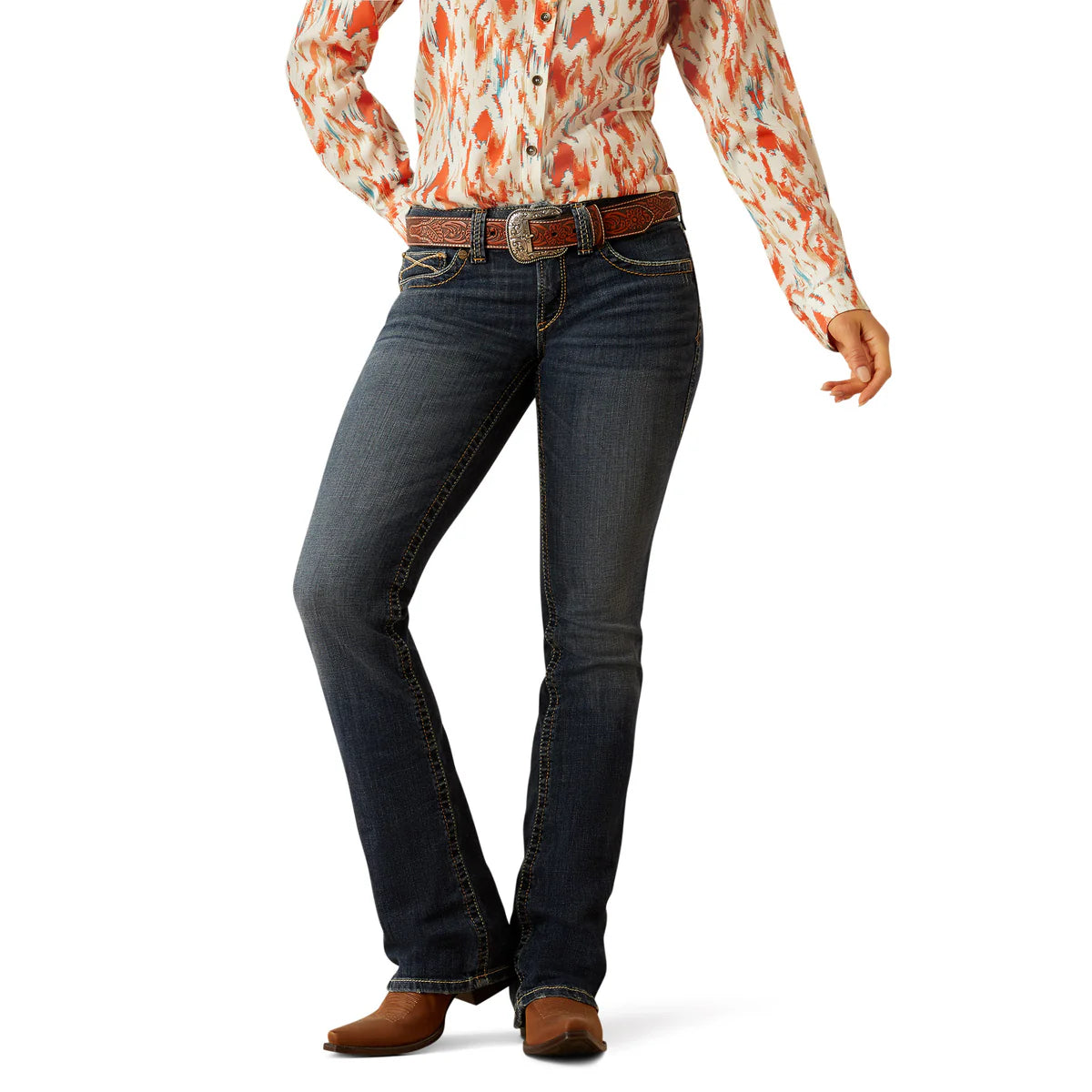 Womens Ariat Lilla Mid Rise Boot Cut Jean - Missouri (7586132230221)