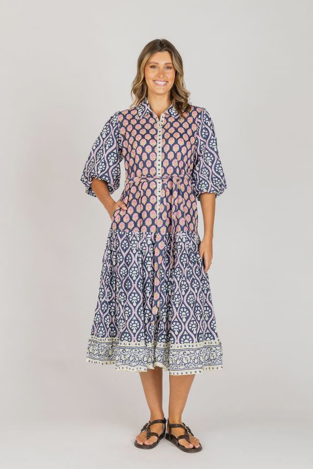 Womens Mandy Dress - Multi Patterned (7554280095821)