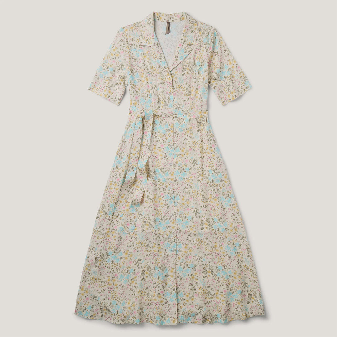 Womens Stetson Short Sleeve Floral Print Dress