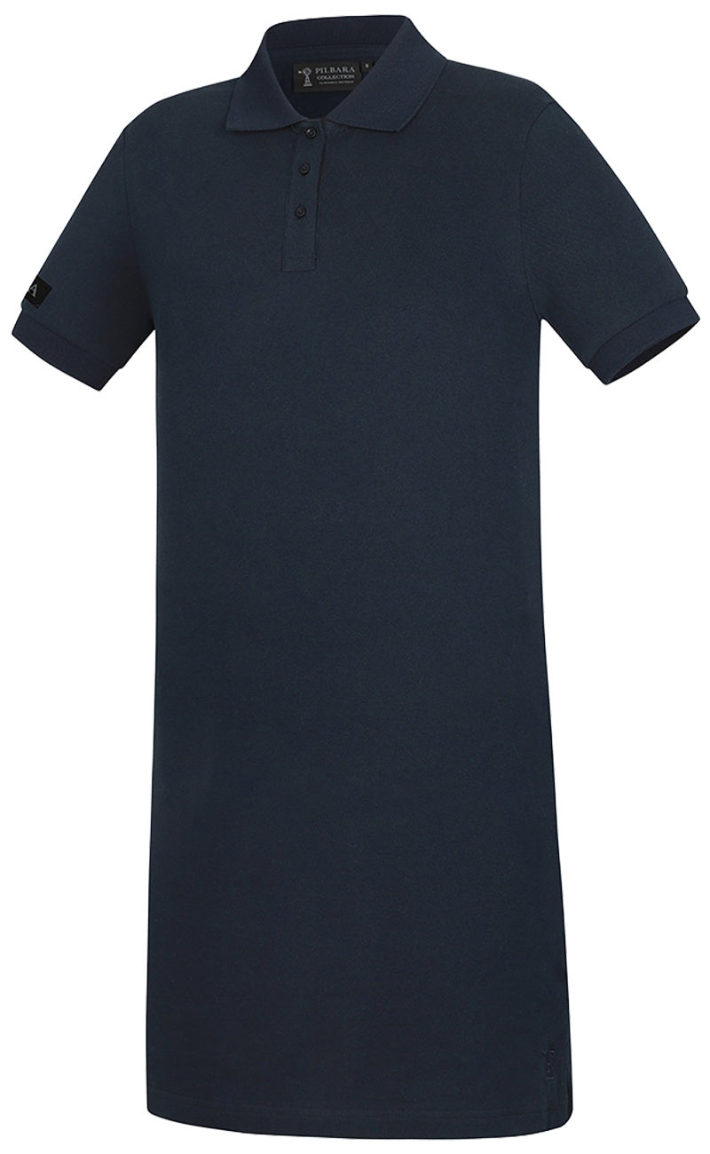 Womens Pilbara Madeline Classic Cotton Polo Dress - French Navy or French Nav / White