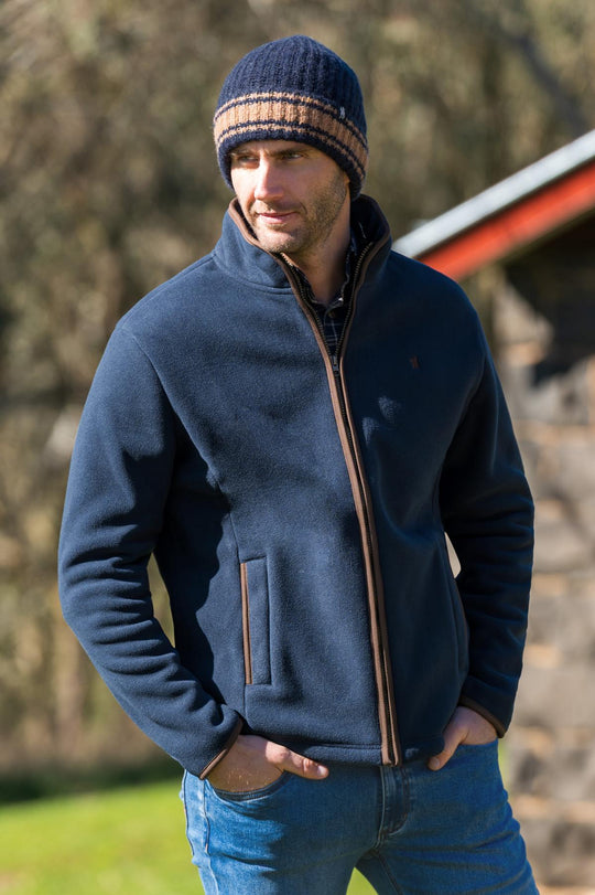 Mens Thomas Cook Adrian Fleece Jacket Zip up Jumper - Navy