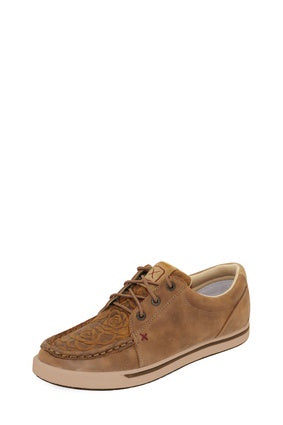 Womens Twisted X Leather Loper Lace up Moc / Shoe - Almond (7495251034189)