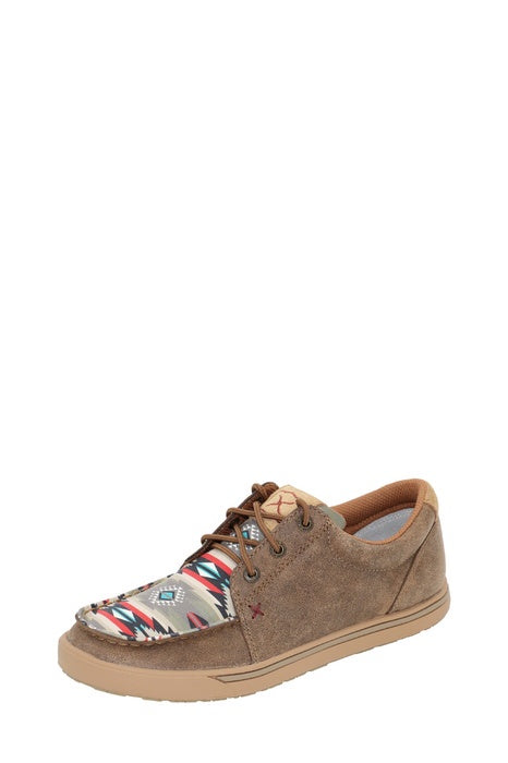Womens Twisted X Aztec Loper Lace up Moc Shoe - Bomber / Multi