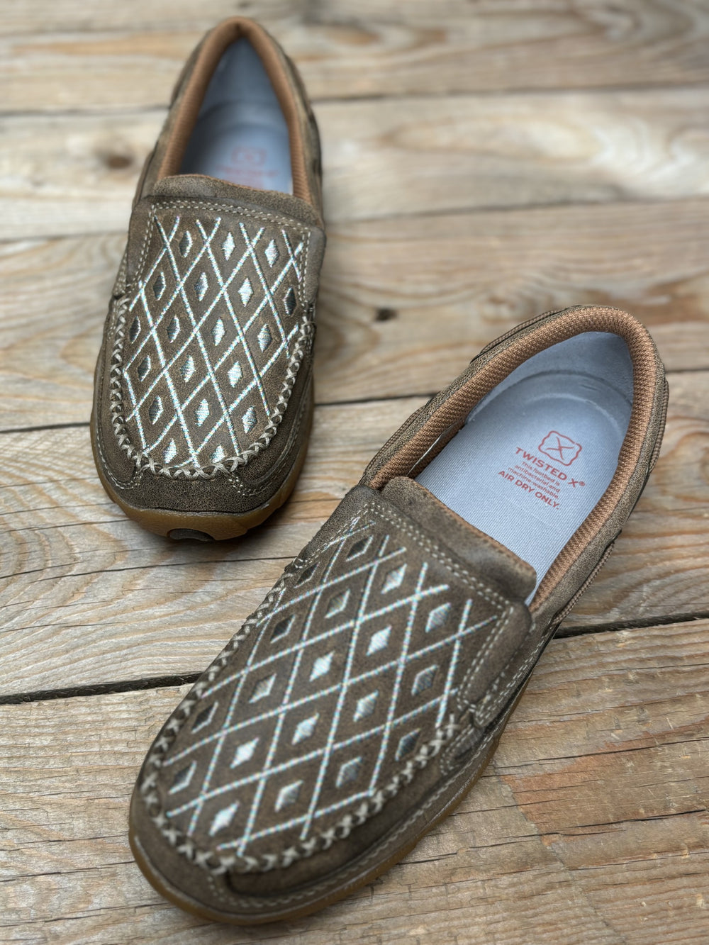 Womens Twisted X Diamond Moc Slip on (7229072343117)