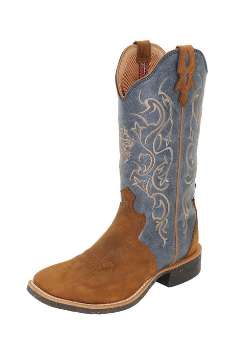 Womens Twisted X 12" Tech X2 Western Boot - Russet Brown / Blue