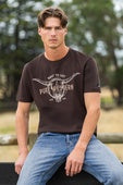 Mens Pure Western Tony Short Sleeved Tee Tshirt - Chocolate