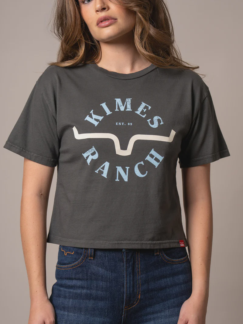 Womens Kimes Ranch Uncomplicated Cropped Boxy Tee Tshirt - Pepper
