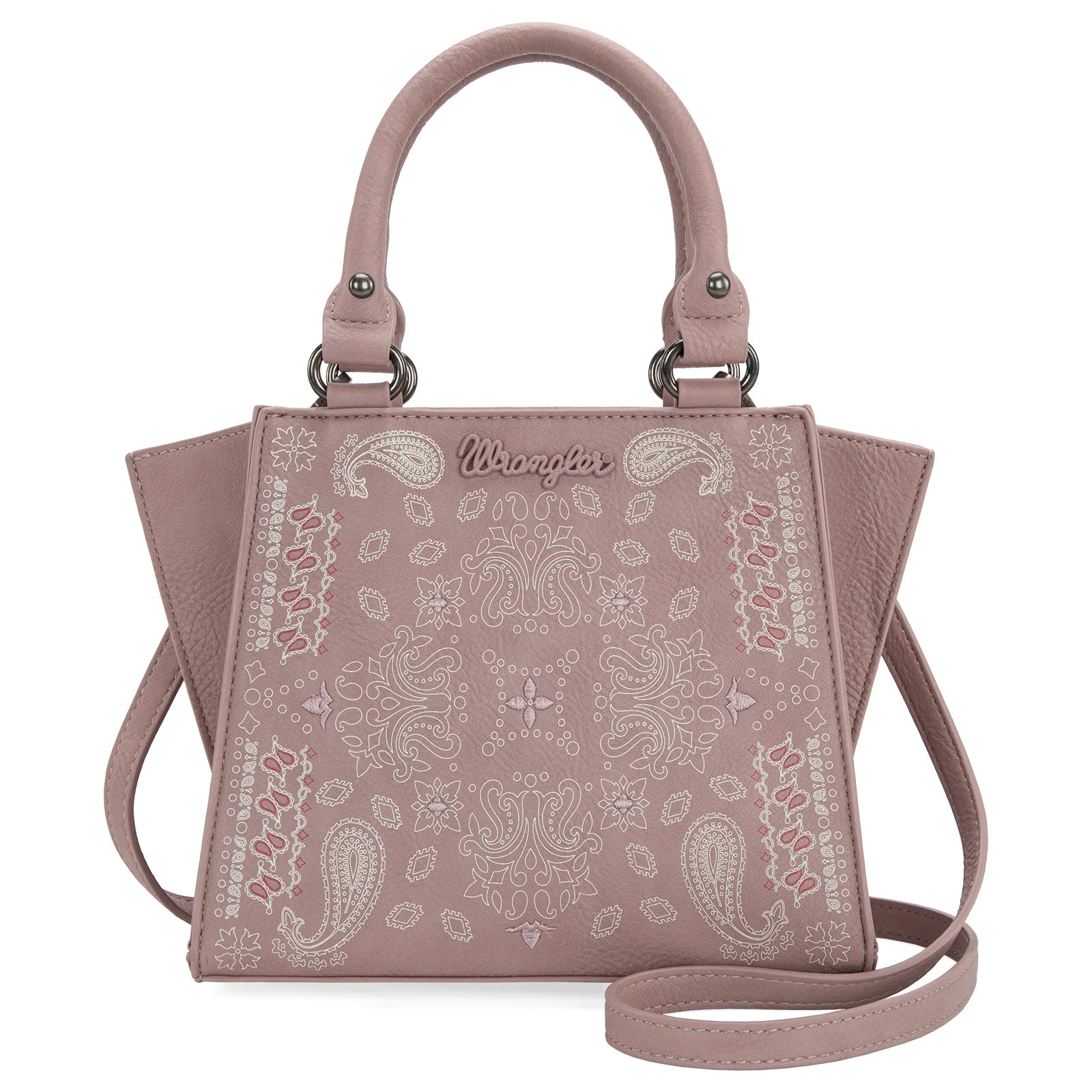 Wrangler Paisley Mini Satchel/ Crossbody - Dusty Pink (7328004472909)