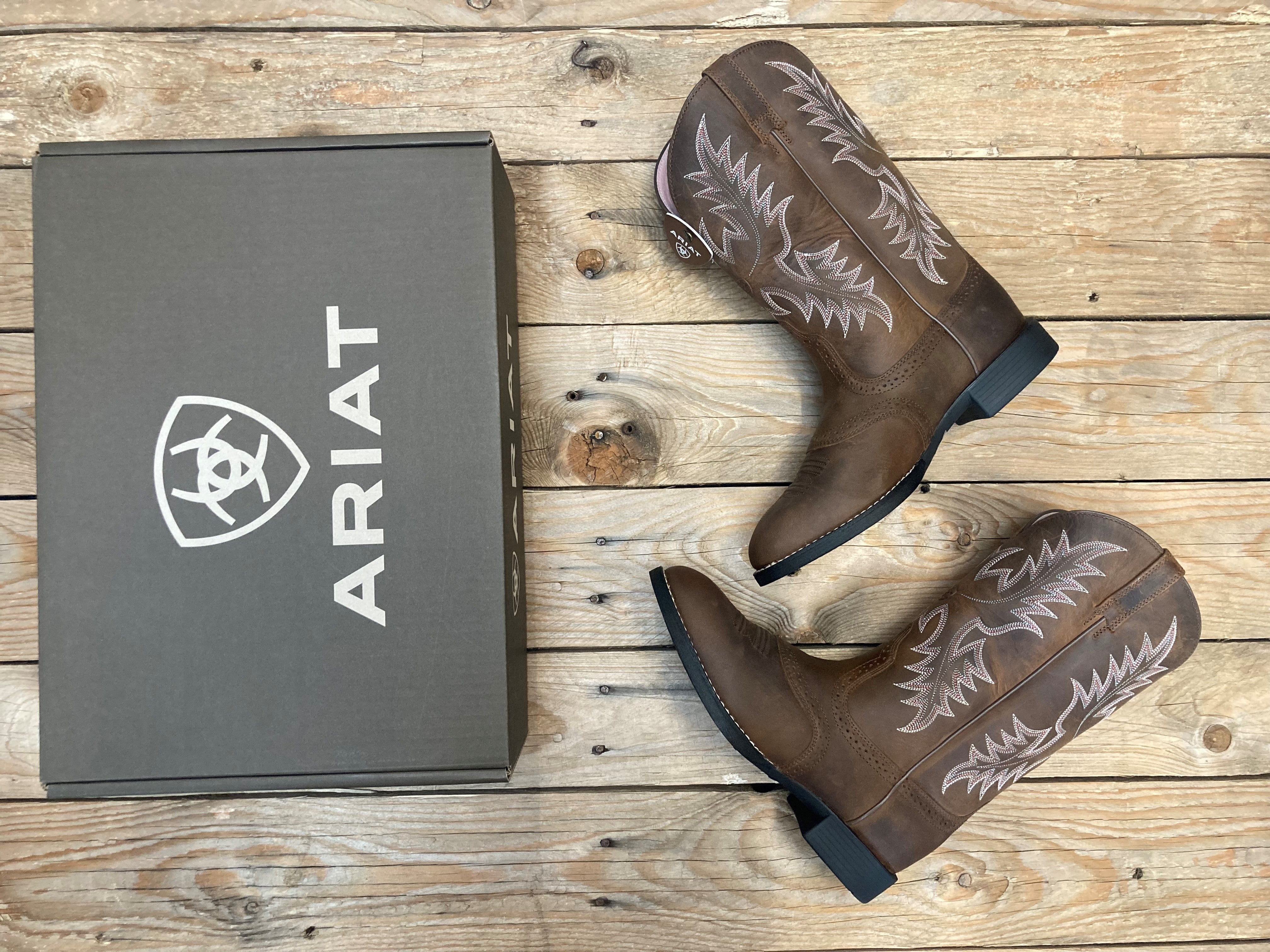 Womens Ariat Heritage Stockman Driftwood Brown C Fit (4508000419917)
