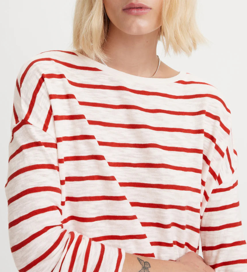 Womens Levi Strauss Margot Long Sleeve Tee Tshirt - Scarlet Smile5401180484287 (7453205200973)