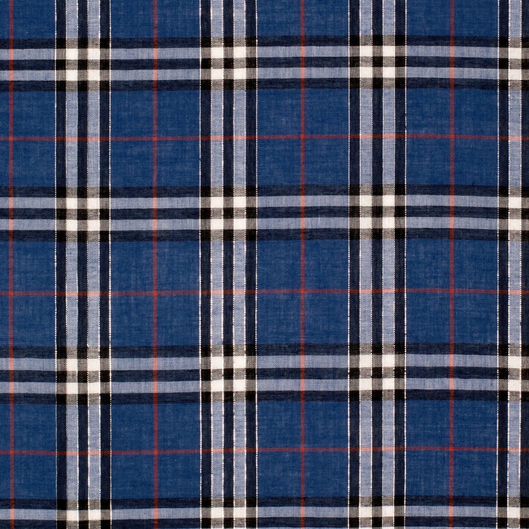 Womens Just Country Abbey Full Button Check Workshirt - Cobalt Lurex Plaid (7502332985421)