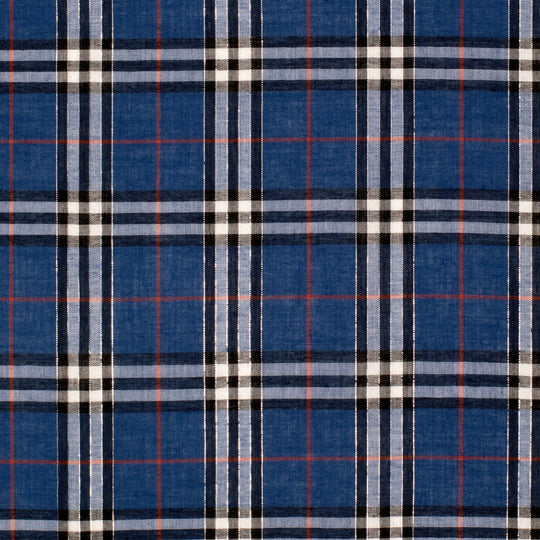 Womens Just Country Abbey Full Button Check Workshirt - Cobalt Lurex Plaid (7502332985421)