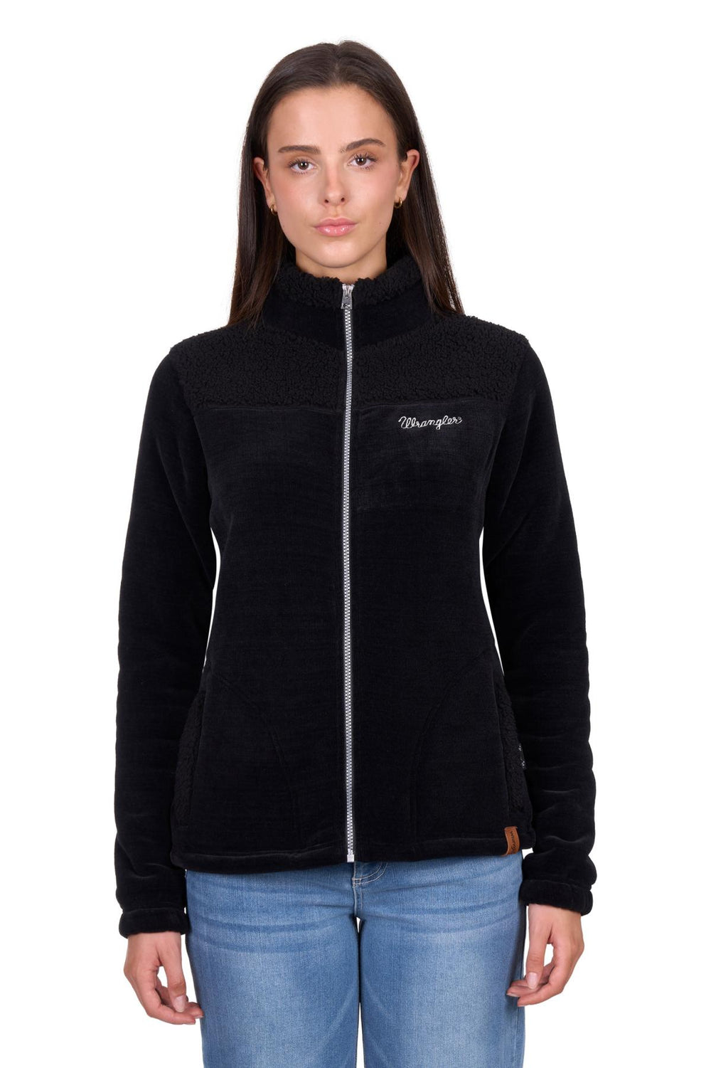 Womens Wrangler Eden Bonded Sherpa Jacket - Black