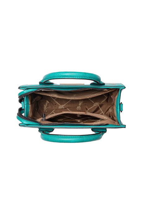 Wrangler Talia Aztec Crossbody Bag - Tan / Black / Natural / Turquoise