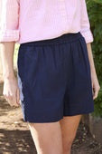 Womens Thomas Cook Abby Linen Rugger Shorts - Blue / White or Navy