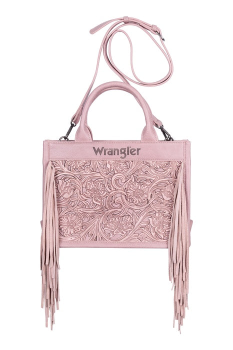 Wrangler Adelyn Tooled Handbag- Tan or Pink