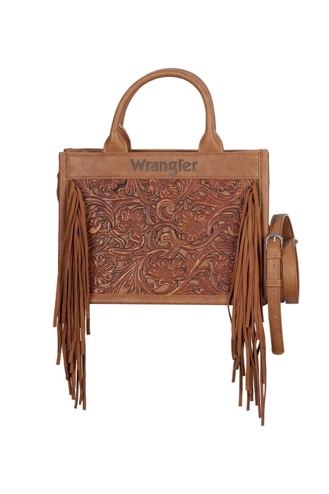 Wrangler Adelyn Tooled Handbag- Tan or Pink