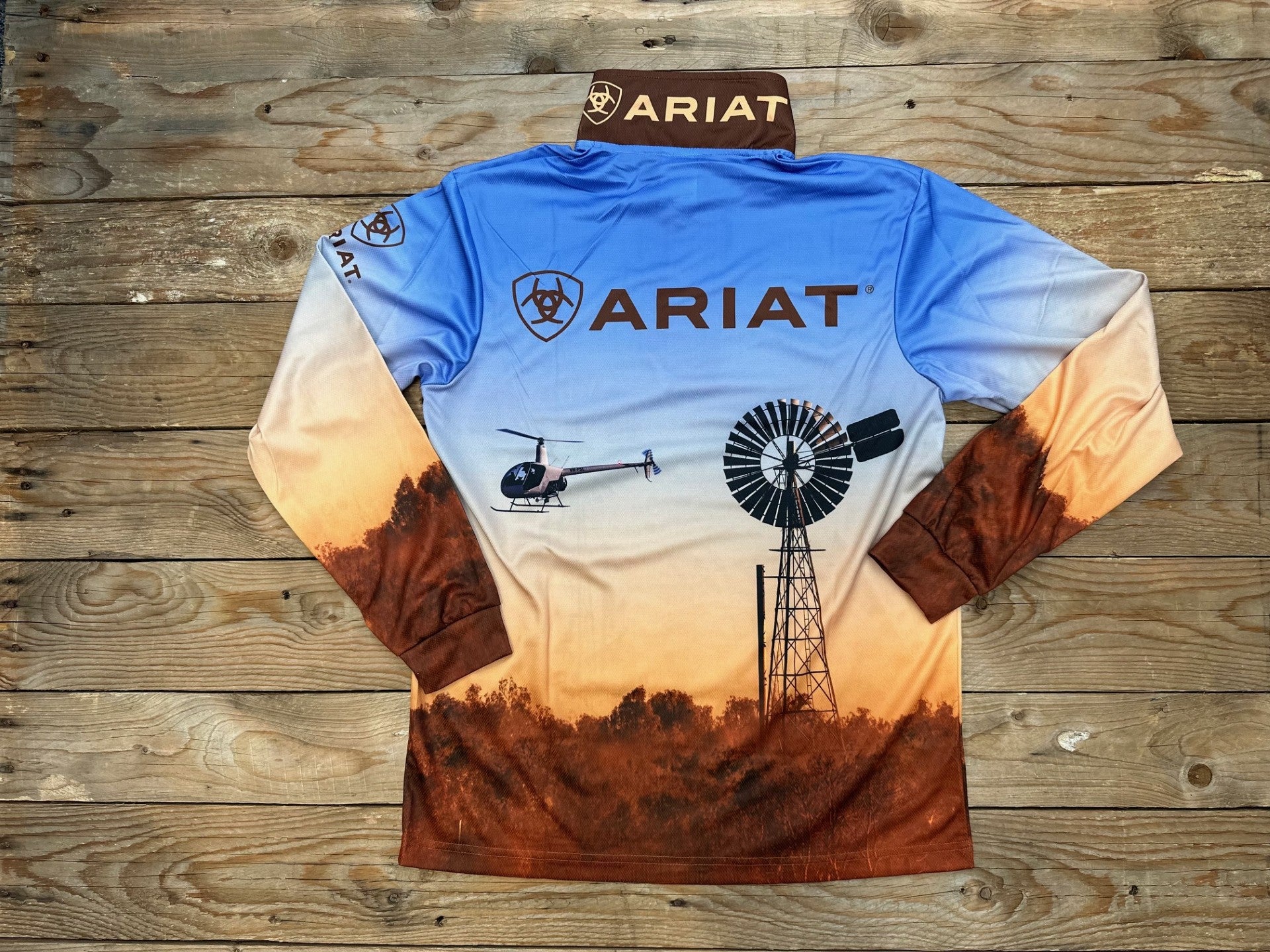 Adults Ariat Unisex Fishing Shirt - Windmill (7324511600717)