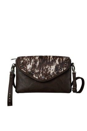 Pure Western Alison Cowhide Bag - Chocolate (7329315520589)