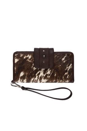 Pure Western Alison Cowhide Wallet - Chocolate (7329315586125)